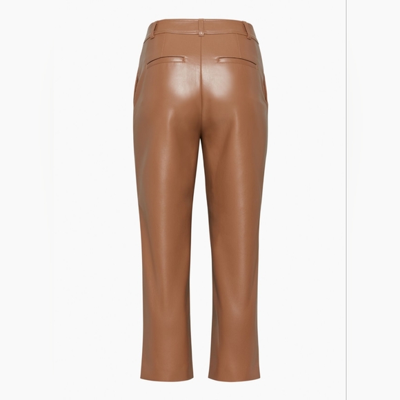 Aritzia Babaton Command Cropped Pant Mid-rise Vegan Leather Pants - Picture 5 of 12